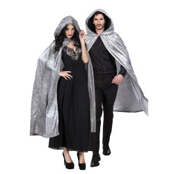 Šedivý plášť s kapucí